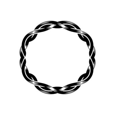 Intricate Woven Circle, Minimalist, Braided