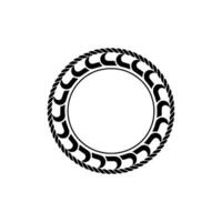 Circular Rope Border, Minimalist, Symbolic Loop vector