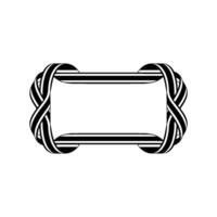 Elegant Woven Frame, Minimalist, Ribbon vector