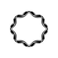 Intricate Woven Border, Elegant, Minimalist Frame, Wreath vector