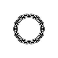 Intricate Celtic Knot Circle, Minimalist, Ornament vector