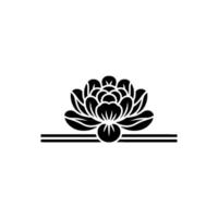 Elegant Lotus Emblem, Minimalist Floral vector