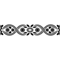 Elegant Floral Border, Vintage, Decorative Element, - Swirl, Pattern vector