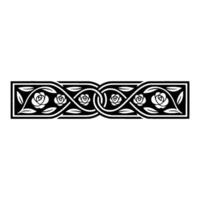 Elegant Rose Border, Vintage Decorative Element, Blackandwhite vector