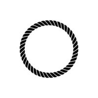 Minimalist Rope Circle, Abstract Loop, Circular Motif vector