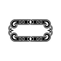 Elegant Ornamental Frame with Infinity Symbol, Vintage vector