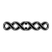 Intertwined Infinity Celtic Knot Border vector