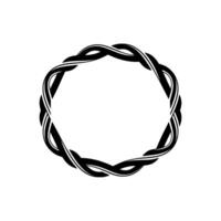 Intricate Woven Circle, Minimalist, Twining vector