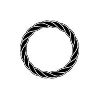 Intertwined Circle, Minimalist Emblem, Circular Motif - Knot vector