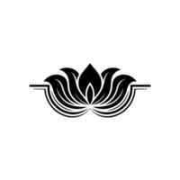 Elegant Black Lotus Emblem, Minimalist, Abstract vector