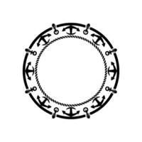 Nautical Circle Frame, Vintage Maritime - Retro vector