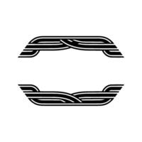 Abstract Winged Swirls Minimalist Elements vector