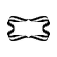 Dynamic Ribbon Frame, Modern Minimalism, Silver Black vector