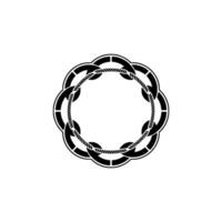 Intricate Knot Motif, Minimalist, Circular Emblem vector