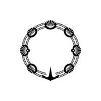 Nautical Deco Frame, Vintage Maritime vector
