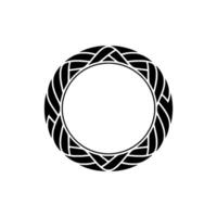 Intricate Circular Emblem, Minimalist, Symbolic Motif vector