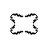 Elegant Intertwined Ribbon Frame, Minimalist vector