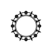 Stylized Tribal Frame, Nautical Motif, Circular vector