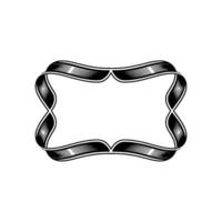 Elegant Ribbon Frame, Vintage, Minimalist Illustration, Decorative vector