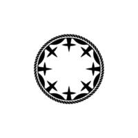 Nautical Star Emblem, Vintage Maritime vector