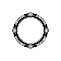 Oceanic Circle, Nautical Motif, Minimalist vector