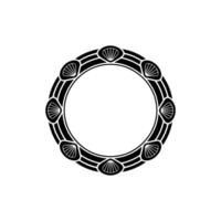 Oceanic Circle Stylized Seashell Motif vector