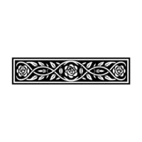 Intricate Celtic Rose Border, Vintage - Repeating vector