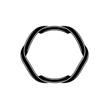 resumen hexagonal bucle, minimalista vector