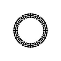 Intricate Tribal Ring, Minimalist , Symbolic Border vector