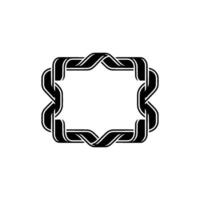 Intricate Celtic Frame, Minimalist - Knotwork vector