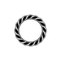 Minimalist Rope Circle, Symbolic Loop, Modern Emblem vector