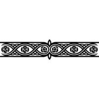 Celtic Rose Border Elegant Decorative Element vector
