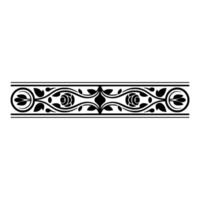 Elegant Vintage Floral Border, Decorative Element - Ornament vector