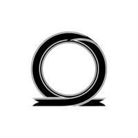 Elegant Circular Emblem with Ribbon Detail vector