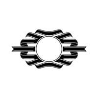 Elegant Ribbon Emblem, Vintage , Circular Ornament vector