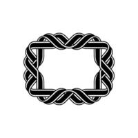 Intricate Woven Frame, Minimalist , Elegant Border, Geometric vector
