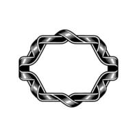 Intricate Ribbon Frame, Vintage Style, Circular Ornamentation vector