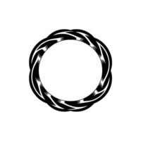 Intricate Woven Circle, Minimalist - Texture vector