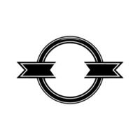 Vintage Circular Emblem, Retro Ribbon vector