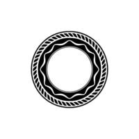 Minimalist Circular Emblem, Textured vector
