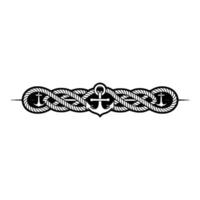 Nautical Anchor Border, Vintage Maritime - Illustration vector