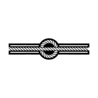 Intertwined Strength Nautical Knot Symbol vector
