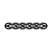 Intricate Celtic Knot Border, Vintage Style - Textile vector