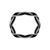 Intricate Woven Frame, Minimalist , Elegant Border - Geometric vector