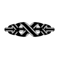 Infinite Loop Geometric Illusion, Black Grey vector