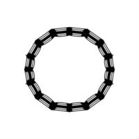 Geometric Wave Frame, Minimalist , Circular Outline vector