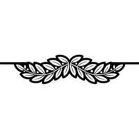 Stylized Laurel Branch Border, Elegant Division, Vintage vector