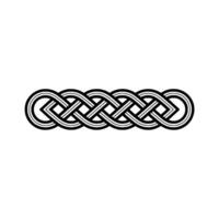 Intricate Celtic Knot Border, Minimalist - Interlaced vector