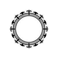 Nautical Frame Vintage Anchor Border vector