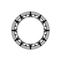Intricate Tribal Circle, Minimalist - Pattern vector